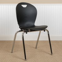 Flash Furniture ADV-TITAN-18BLK Advantage Titan Black Student Stack School Chair - 18-inch